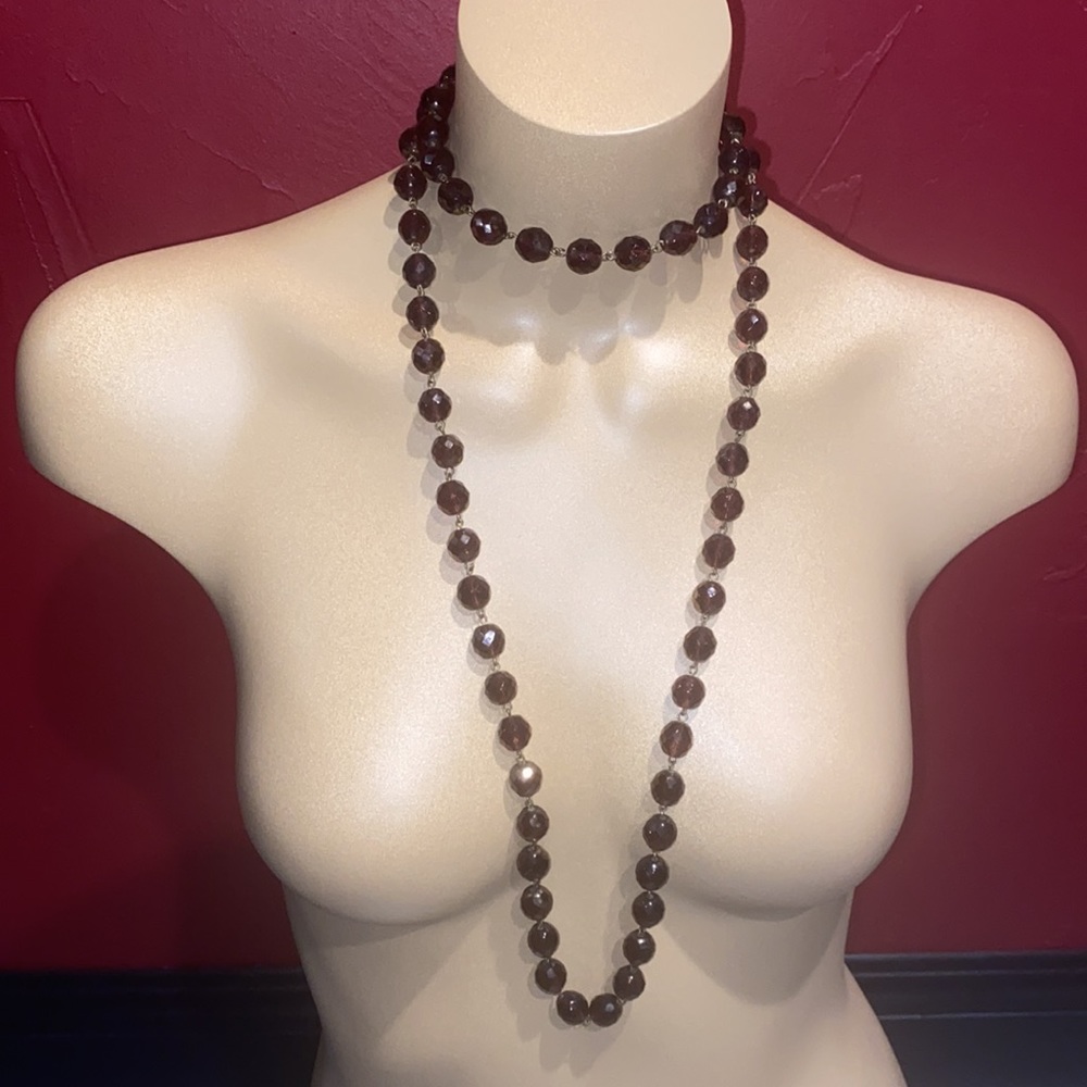 Gorgeous beaded long Necklace with clasp